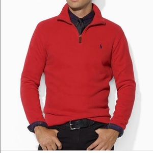 Polo Ralph Lauren with logo Ribbed zip pullover.